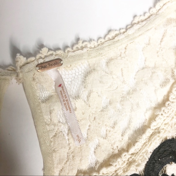Rare Free People Lace Top in Cream size small - Picture 5 of 7